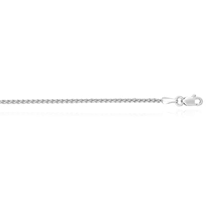 14K Gold 1.5mm Round Spiga Wheat Chain Necklace 16"-30"
