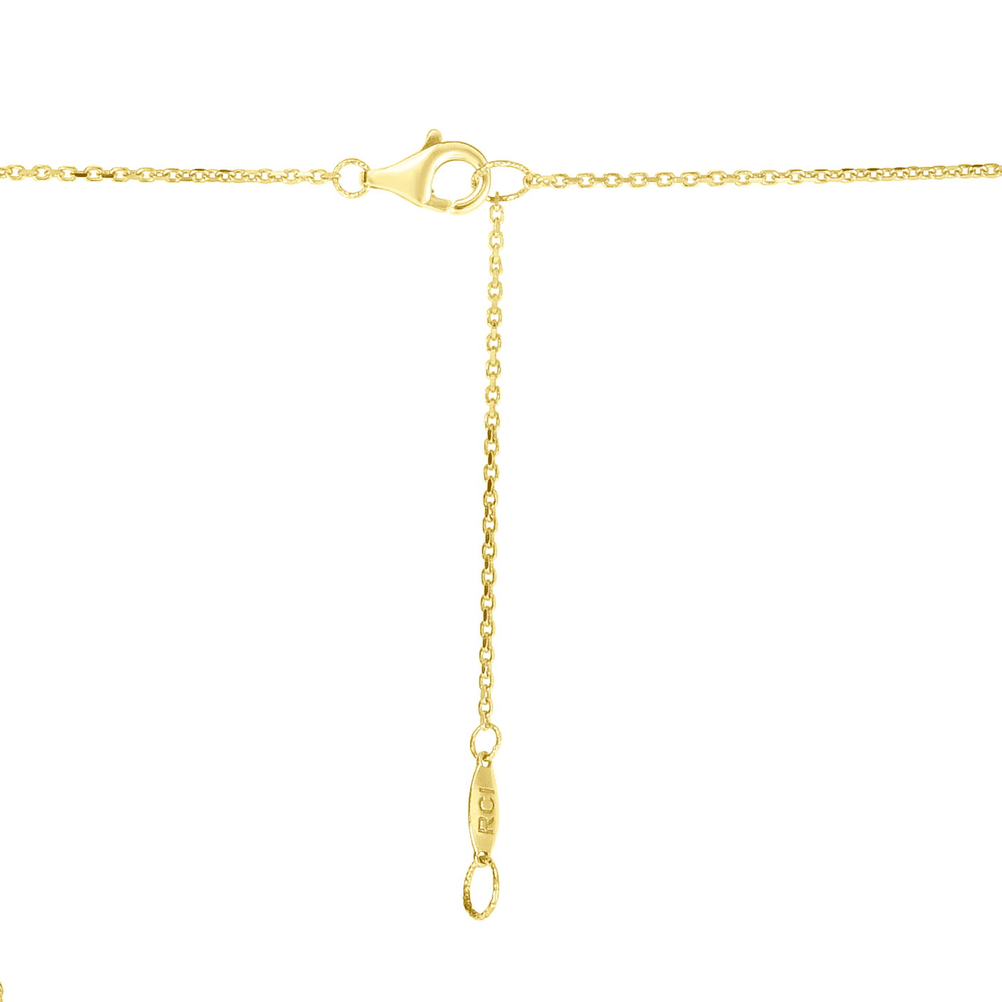 14K Gold Confetti Lariat Pendant Necklace 16"-18" Adjustable