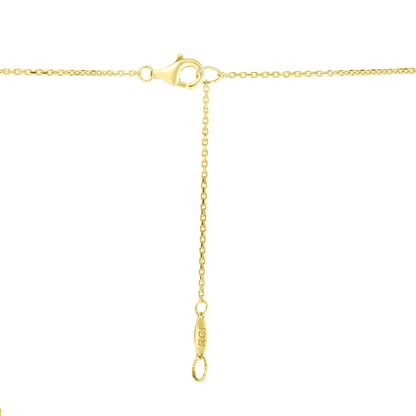 14K Gold Confetti Lariat Pendant Necklace 16"-18" Adjustable