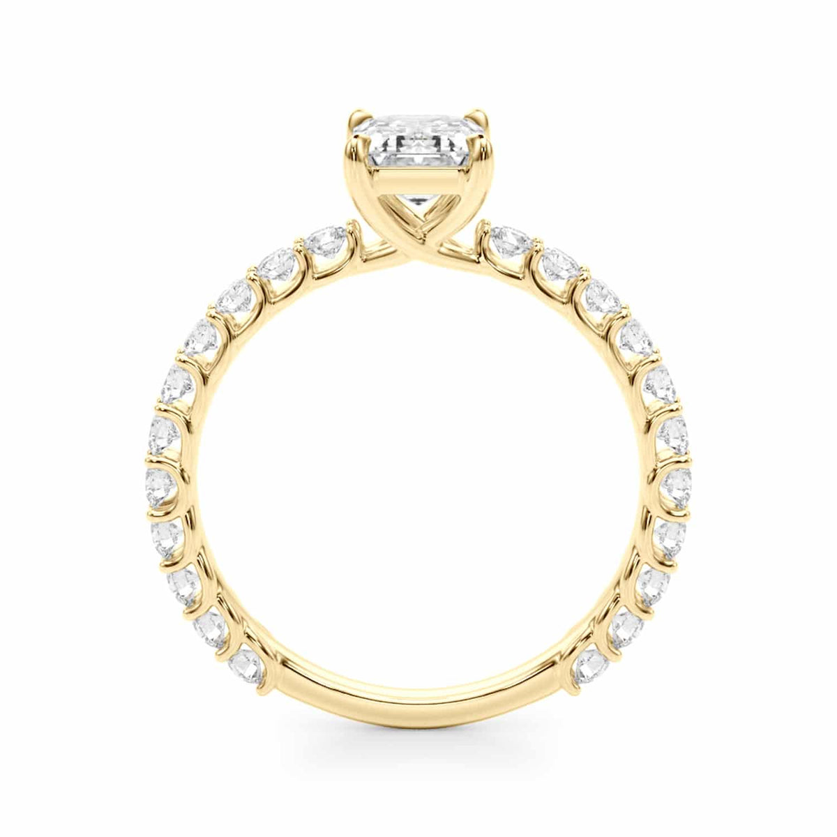 1.70CTW Lab - Grown Diamond 14K Yellow Gold Emerald - Cut Engagement Ring - WJD Exclusives
