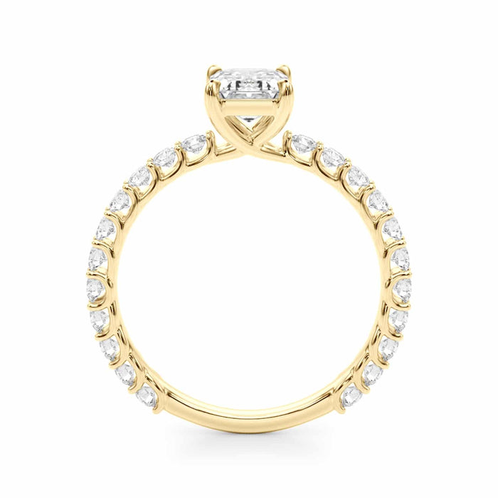 1.70CTW Lab - Grown Diamond 14K Yellow Gold Emerald - Cut Engagement Ring - WJD Exclusives