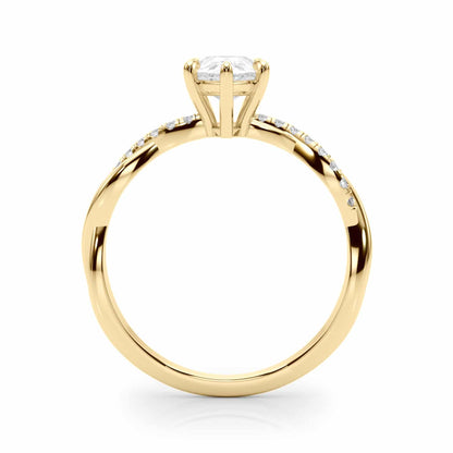 2.1CTW Lab-Grown Diamond 14K Gold Yellow Pear Twisted Shank Engagement Ring