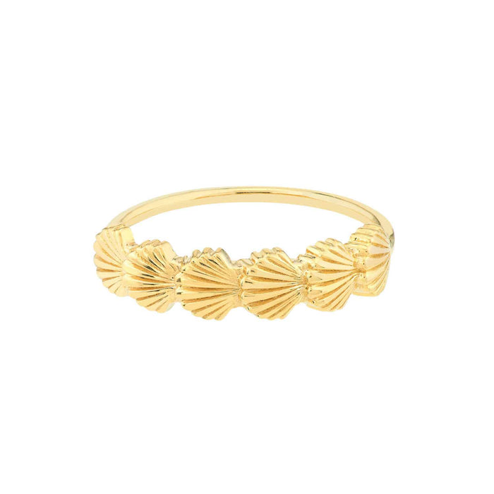 14K Gold Scallop Seashell Ring - WJD Exclusives