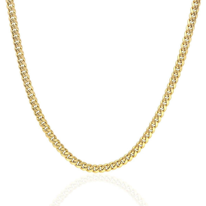 10K Yellow Gold 3.7mm Miami Cuban Chain (Hollow) 18"-26"