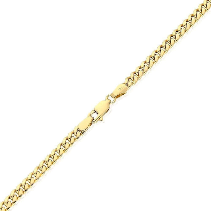 10K Yellow Gold 3.7mm Miami Cuban Chain (Hollow) 18"-26"