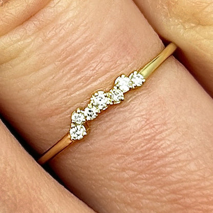 Real Diamond 14K Gold Fancy Cluster Ring