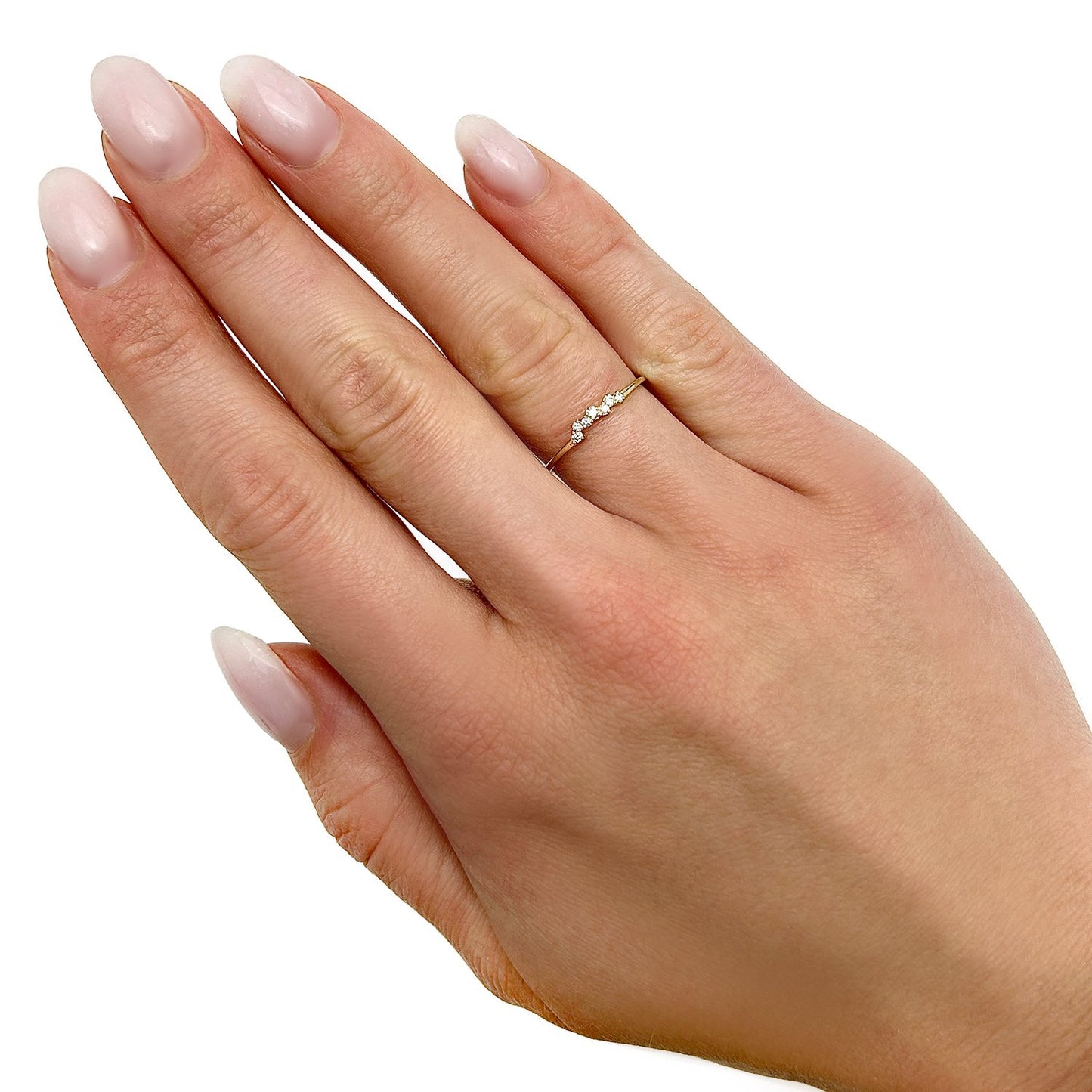 Real Diamond 14K Gold Fancy Cluster Ring