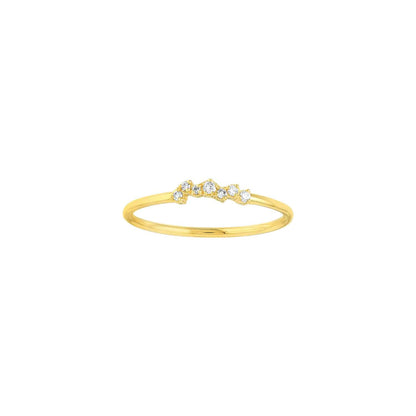 Real Diamond 14K Gold Fancy Cluster Ring