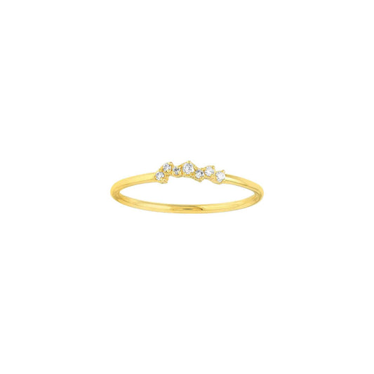Real Diamond 14K Gold Fancy Cluster Ring