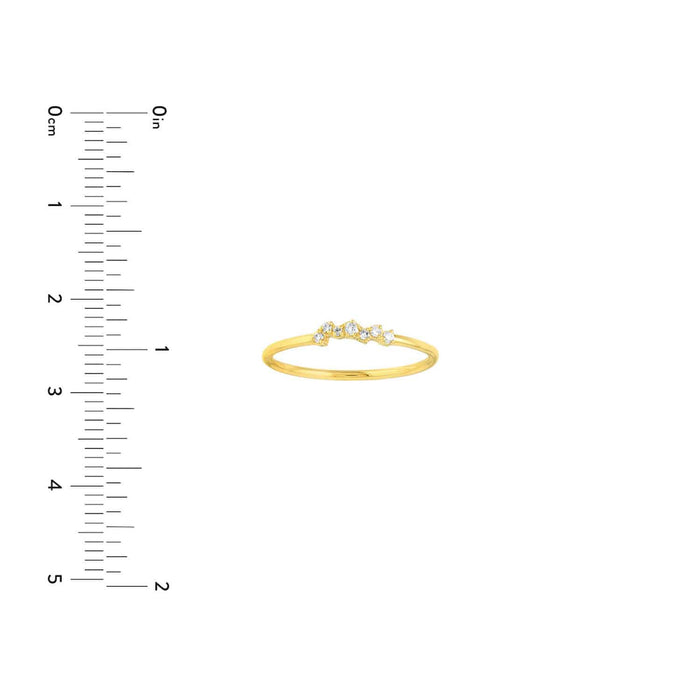 Natural Diamond 14K Gold Fancy Cluster Ring - WJD Exclusives