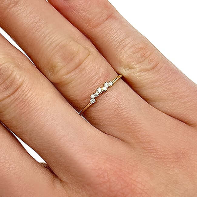 Natural Diamond 14K Gold Fancy Cluster Ring - WJD Exclusives