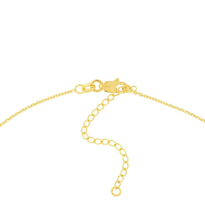 0.25CTW Natural Diamond 14K Yellow Gold Spike Spear Drops Chain (Solid Links) 20" - WJD Exclusives