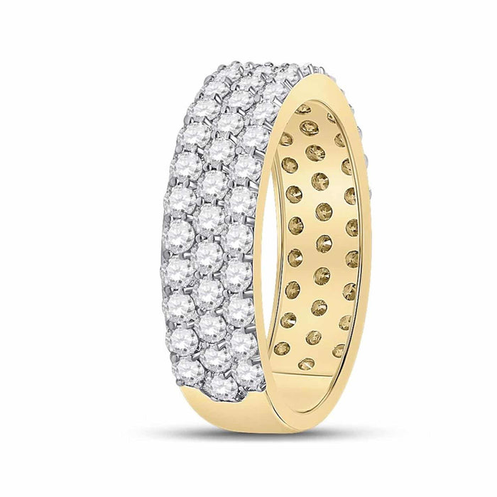 2.85CTW Natural Diamond 14K Yellow Gold Band Ring - WJD Exclusives