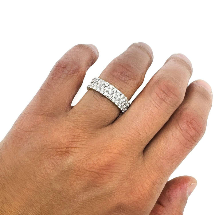 2.85CTW Natural Diamond 14K Yellow Gold Band Ring - WJD Exclusives