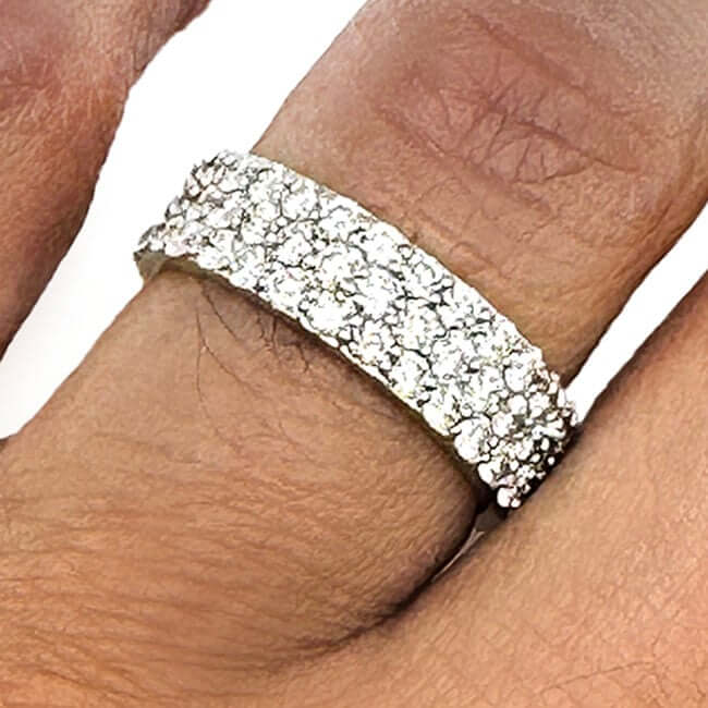 2.85CTW Natural Diamond 14K Yellow Gold Band Ring - WJD Exclusives