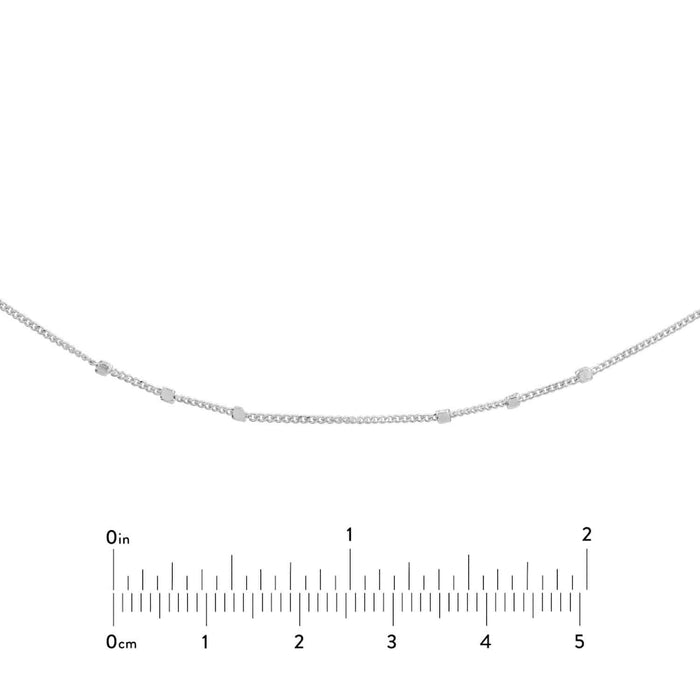 14K Yellow White Gold Saturn Station Choker Necklace (Hollow) 13" - 16" Adjustable - WJD Exclusives