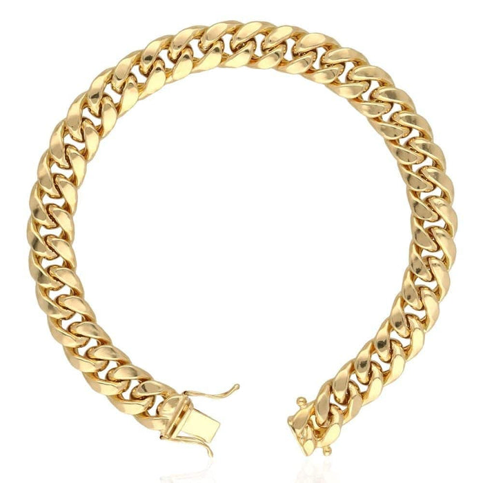 14K Yellow Gold 9.6mm Miami Cuban Bracelet (Hollow) 8.5"