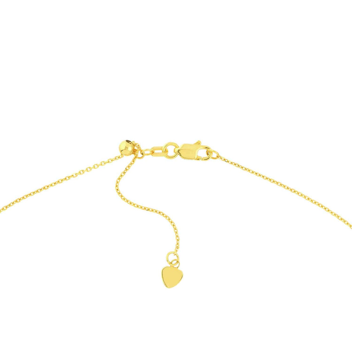 Real Diamond 14K Gold Bezel Drops Choker Necklace 15"-17" Adjustable