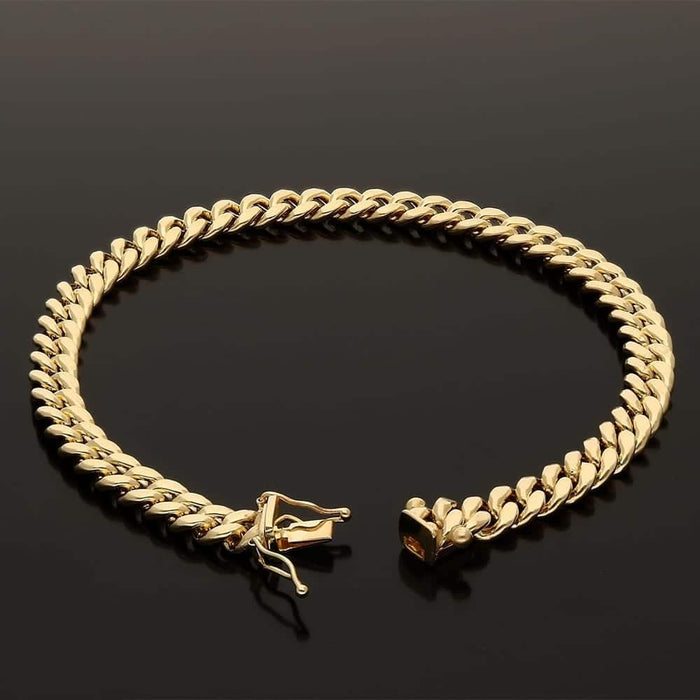 10K Yellow Gold 6mm Miami Cuban Bracelet (Hollow) 8.5"