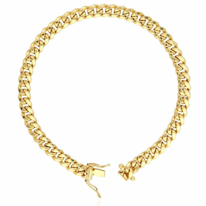 10K Yellow Gold 6mm Miami Cuban Bracelet (Hollow) 8.5"