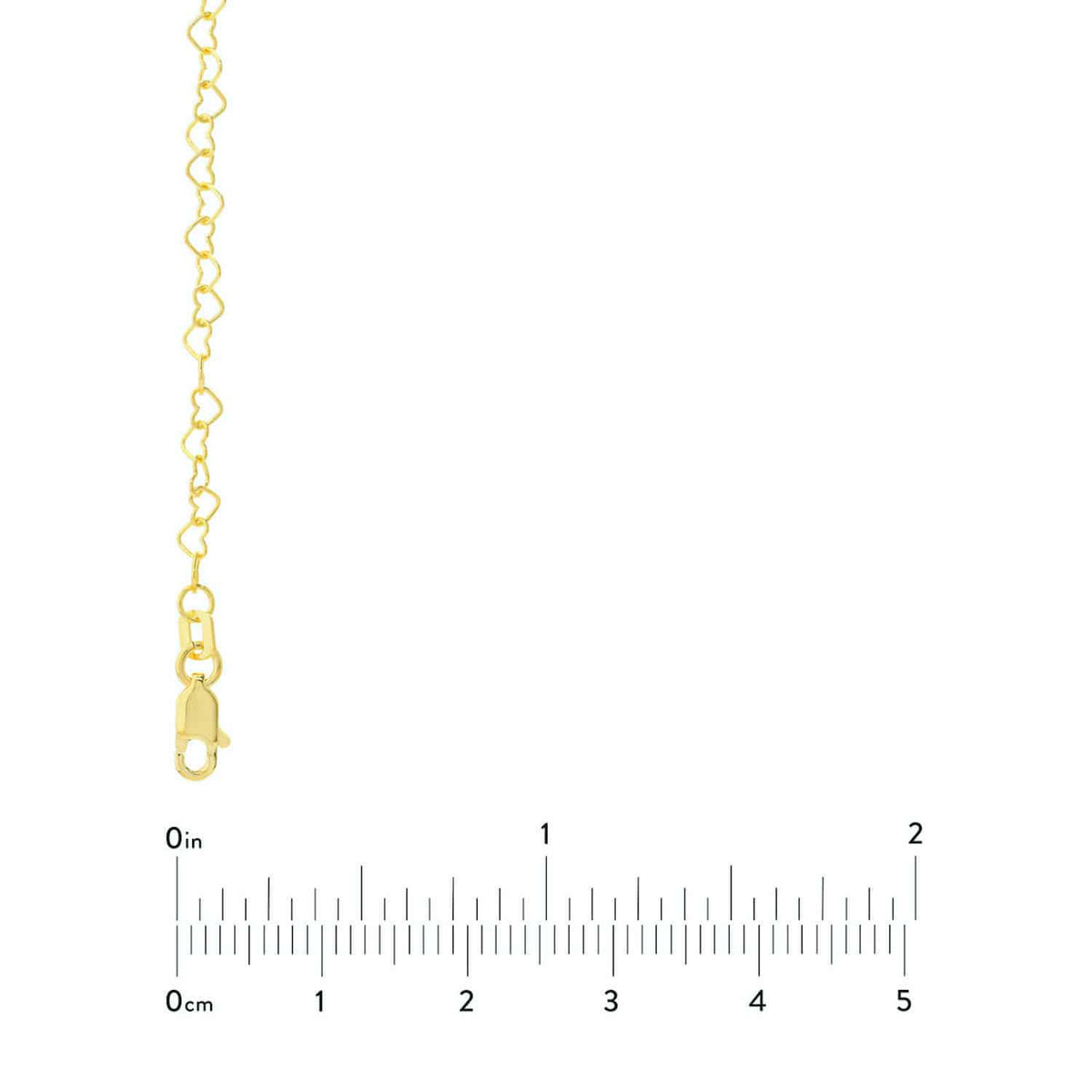 14K Yellow Gold 3.5mm Twisted Little Hearts Chain Necklace (Hollow) 18" - WJD Exclusives