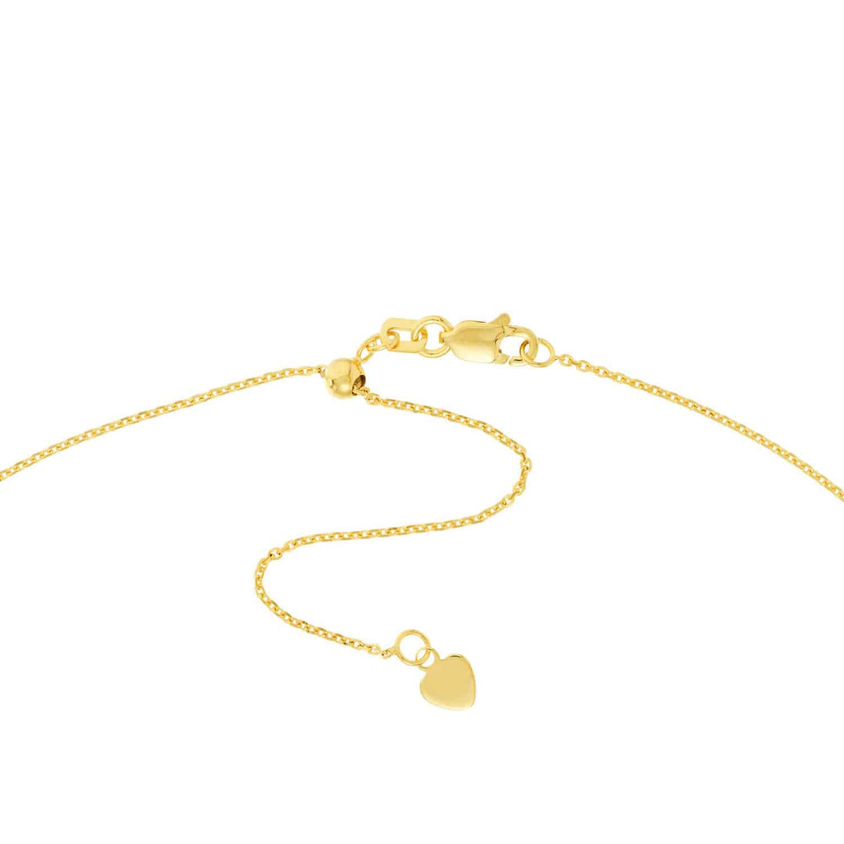 Natural Diamond Dangle 14K Yellow Gold Layered Star Necklace (Hollow) 18" - 22" Adjustable - WJD Exclusives