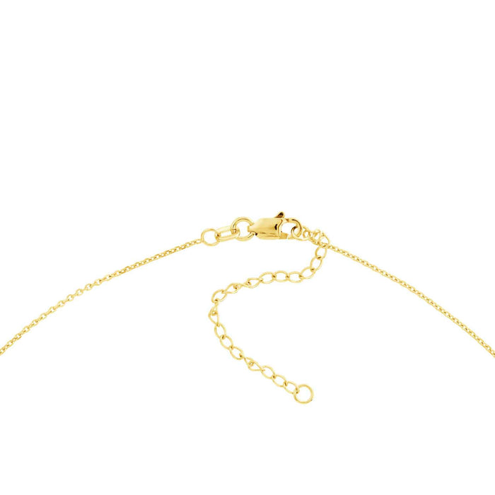 14K Yellow Gold Double 2 - Bar Lariat Necklace (Solid Links) 16" - 18" Adjustable - WJD Exclusives