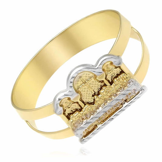 10K Yellow Gold Religious The Last Supper Ring