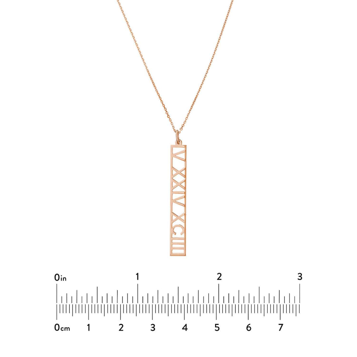 Customizable 14K Yellow White Rose Gold Vertical Nameplate Necklace (Solid Links) 14" - 18" Adjustable - WJD Exclusives