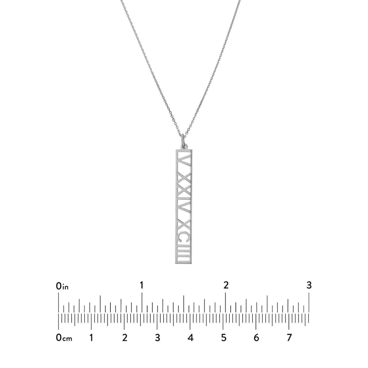 Customizable 14K Yellow White Rose Gold Vertical Nameplate Necklace (Solid Links) 14" - 18" Adjustable - WJD Exclusives