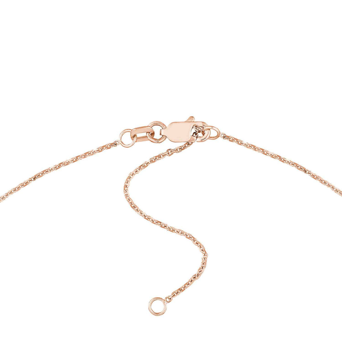Customizable 14K Yellow White Rose Gold Block Font Nameplate Necklace (Solid Links) 14" - 18" Adjustable - WJD Exclusives