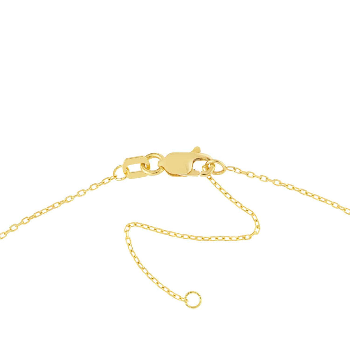 Customizable 14K Yellow Gold Typewriter Nameplate Necklace (Solid Links) 14" - 18" Adjustable - WJD Exclusives