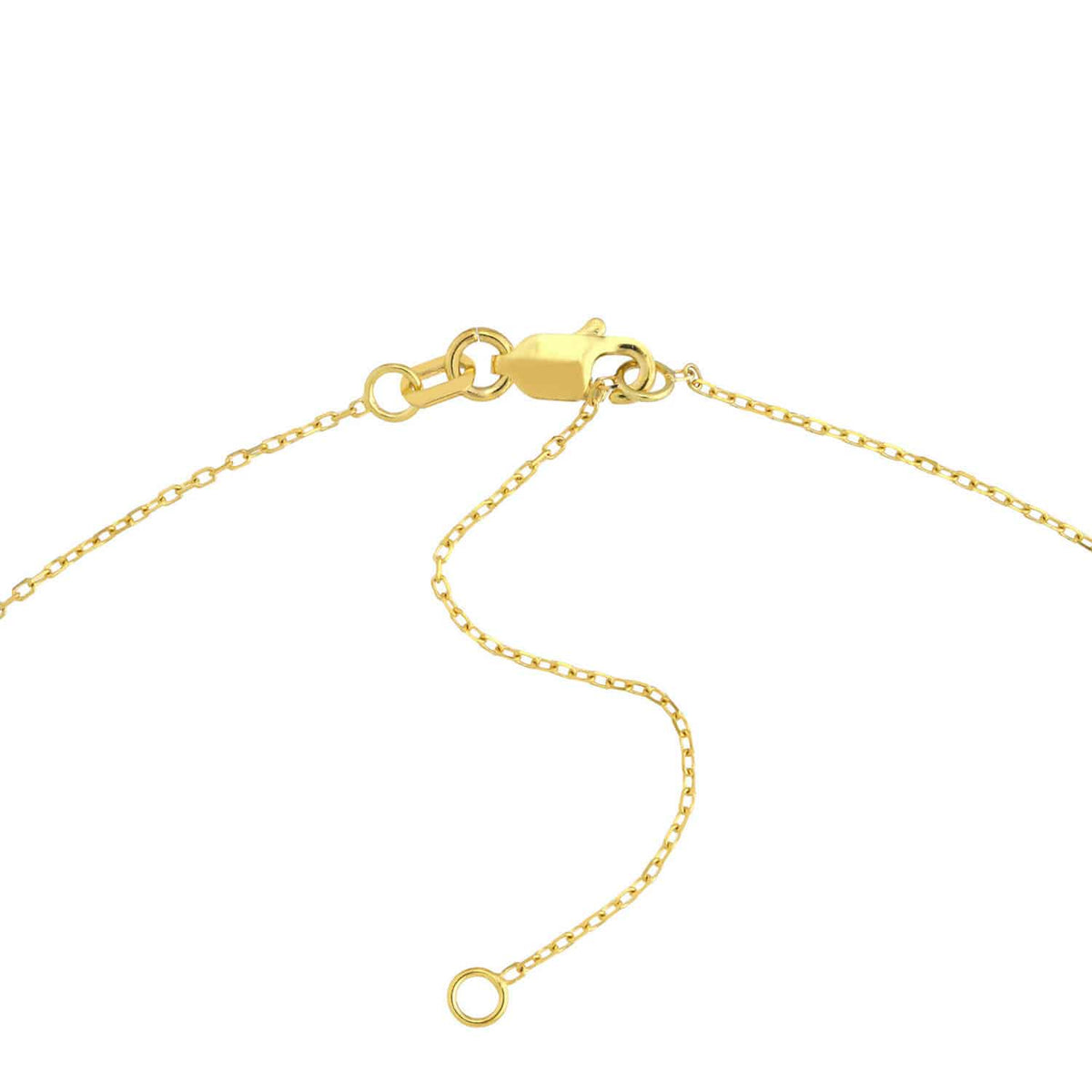 Customizable 14K Yellow Gold Signature Nameplate Necklace (Solid Links) 14" - 18" Adjustable - WJD Exclusives