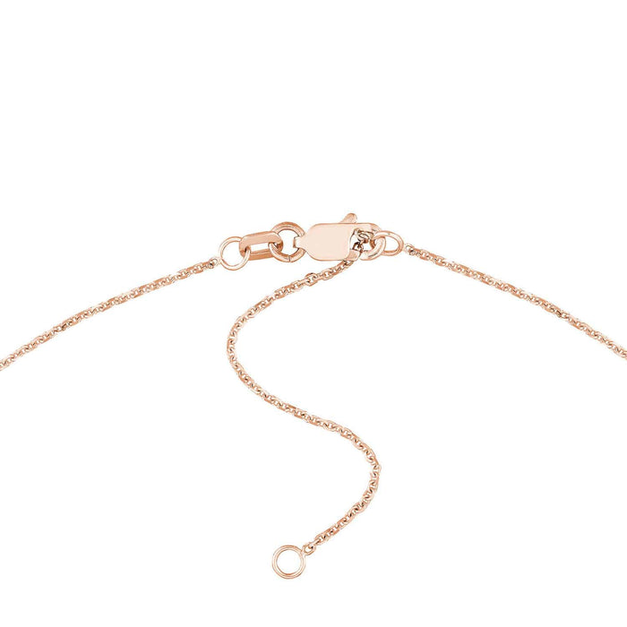 Customizable 14K Yellow White Rose Gold Bubble Style Nameplate Necklace (Solid Links) 14" - 18" Adjustable - WJD Exclusives