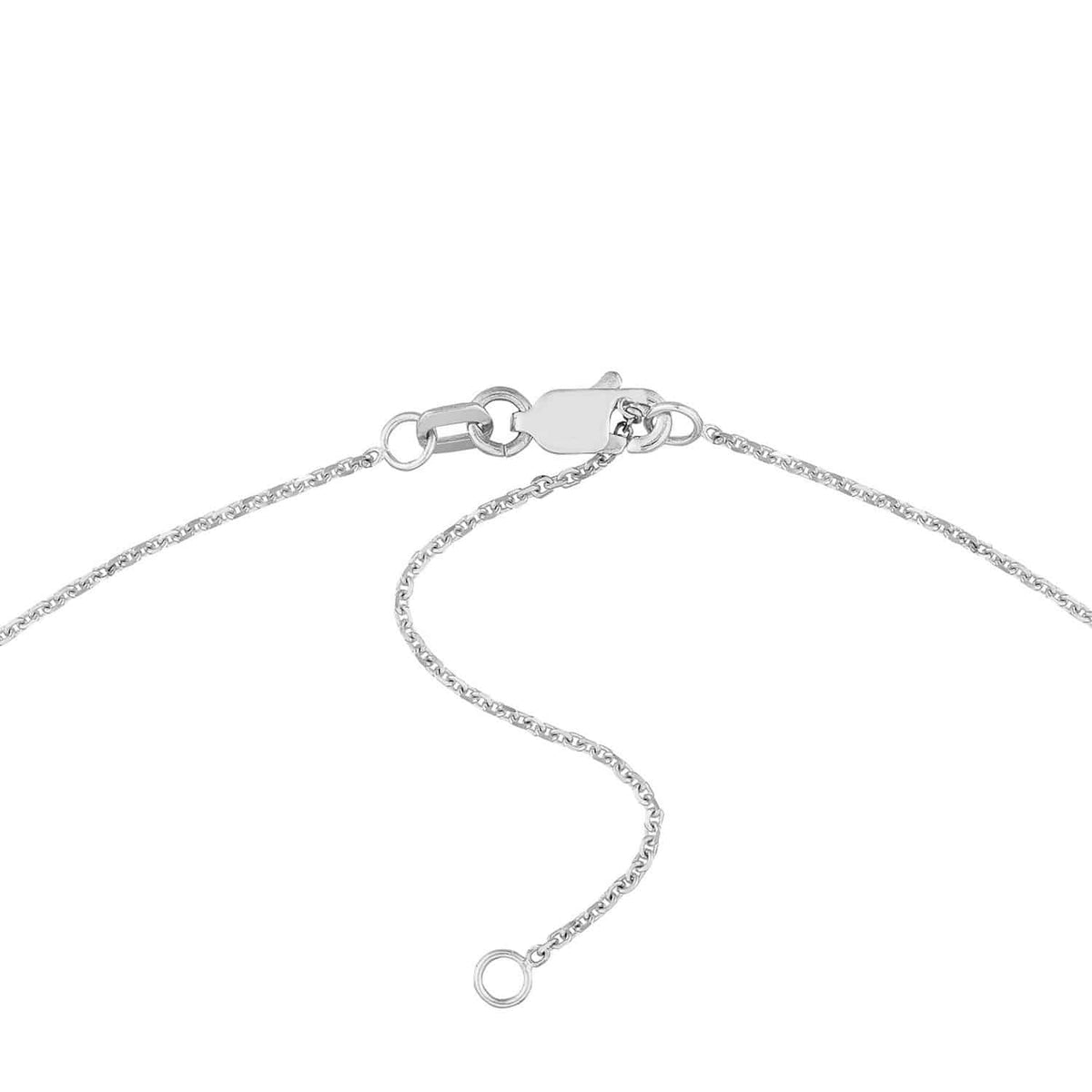 Customizable 14K Yellow White Rose Gold Bubble Style Nameplate Necklace (Solid Links) 14" - 18" Adjustable - WJD Exclusives