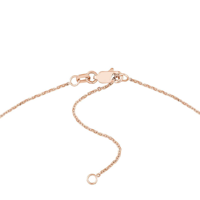 Customizable 14K White Rose Gold Gothic Nameplate Necklace (Solid Links) 14" - 18" Adjustable - WJD Exclusives
