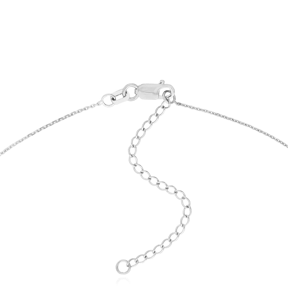 Customizable 14K Yellow White Rose Gold Brush Nameplate Necklace (Solid Links) 14" - 18" Adjustable - WJD Exclusives
