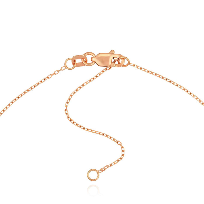 Customizable Natural Diamond 14K Yellow White Rose Gold Dancing Letters Necklace (Solid Links) 16" - 18" Adjustable - WJD Exclusives