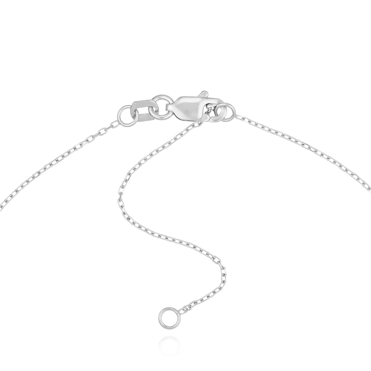 Customizable Natural Diamond 14K Yellow White Rose Gold Dancing Letters Necklace (Solid Links) 16" - 18" Adjustable - WJD Exclusives