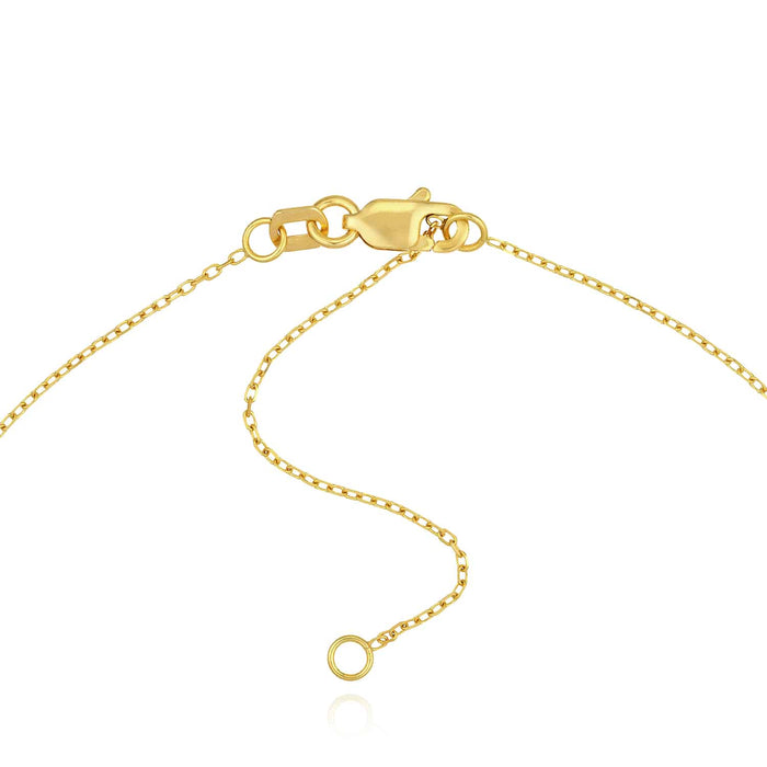 Customizable Natural Diamond 14K Yellow White Rose Gold Dancing Letters Necklace (Solid Links) 16" - 18" Adjustable - WJD Exclusives