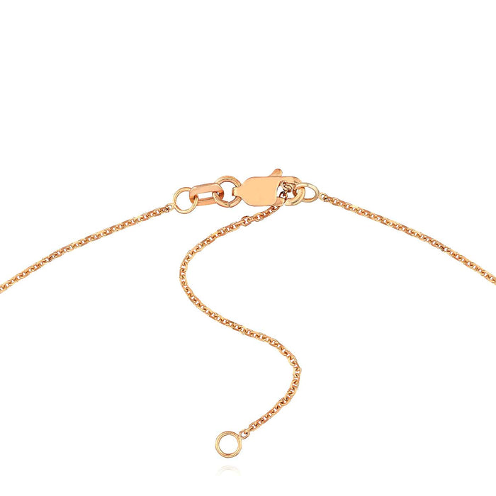 Customizable 14K Yellow White Rose Gold Script Nameplate Necklace (Solid Links) 14" - 18" Adjustable - WJD Exclusives