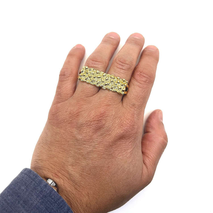 10K Yellow Gold Nugget Pattern Two - Finger Ring - WJD Exclusives
