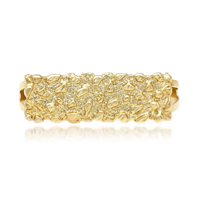 10K Yellow Gold Nugget Pattern Two - Finger Ring - WJD Exclusives