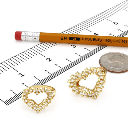 10K Gold Yellow CZ Heart Signet Ring