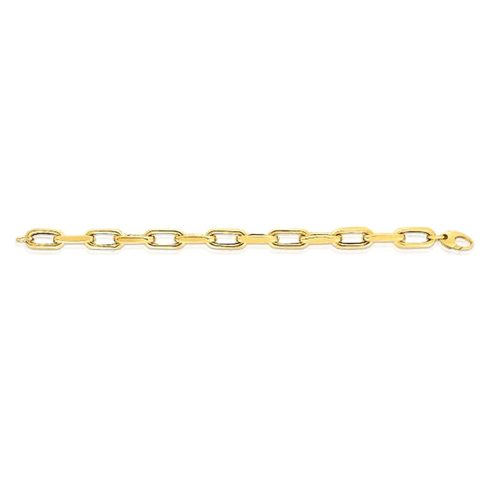 14K Yellow Gold 9mm Oval French Cable Chain (Solid Links) 18" - WJD Exclusives
