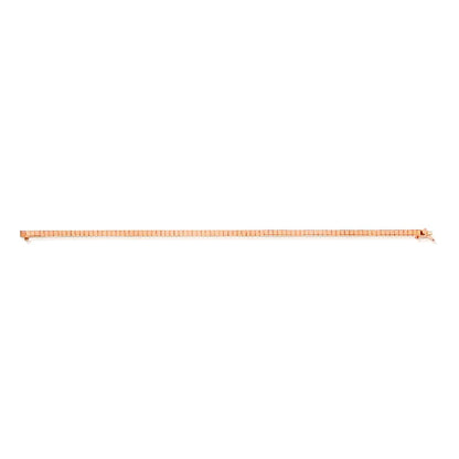 14K Real Gold Yellow White Rose 3.2mm Security Safety Lock Cubetto Omega Bracelet 7"