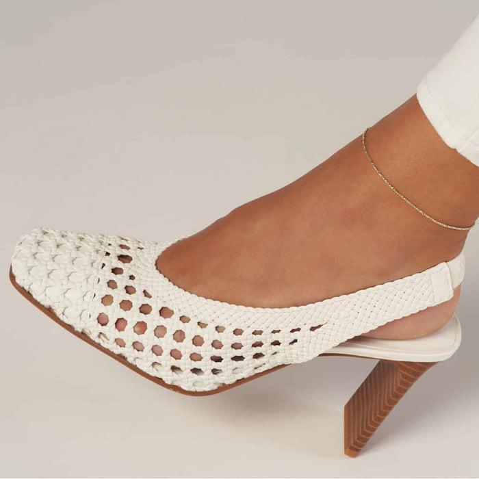 14K Yellow White Gold Lumacina Anklet (Solid Links) 9" - 10" Adjustable - WJD Exclusives