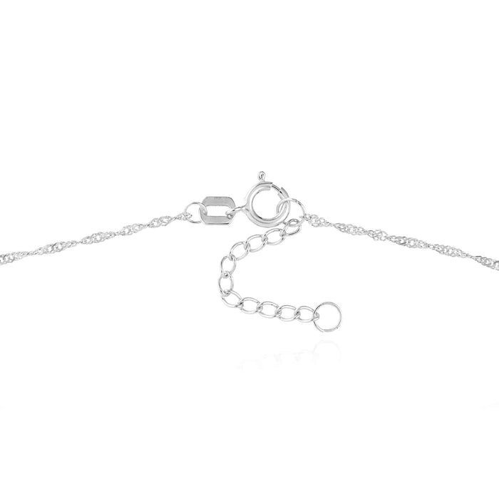 14K Yellow White Gold Singapore Dolphin Trio Anklet (Solid Links) 9" - 10" Adjustable - WJD Exclusives
