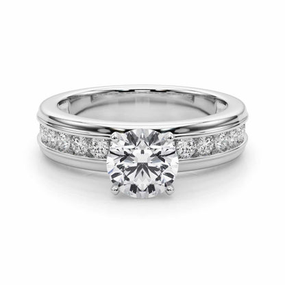 1.50CTW Lab-Grown Diamond 14K White Gold Channel Set Engagement Ring