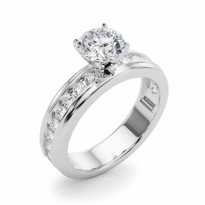 1.50CTW Lab - Grown Diamond 14K White Gold Channel Set Engagement Ring - WJD Exclusives